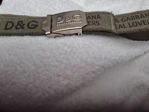 D&G: Cloth Adjustable Buckle Green Vintage Belt- For Real Lovers One Size - Picture 1 of 7