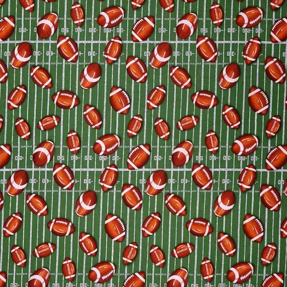 Sports Fabric - Football & Field Toss Green - Cotton YARD - Image 1 of 1