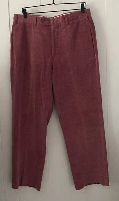 "Pantalones de pana de algodón-cachemira Incotex Venezia 1951 talla 34x27"" rosa malva *LEER" Foto 1 de 4