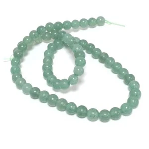 Green Aventurine Beads Plain Round 6mm Strand Of 30+ - Picture 1 of 1