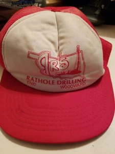 Vintage VTG JRs RATHOLE Oil Drilling Enid, OK  ADJUSTABLE TRUCKER HAT CAP - Picture 1 of 5