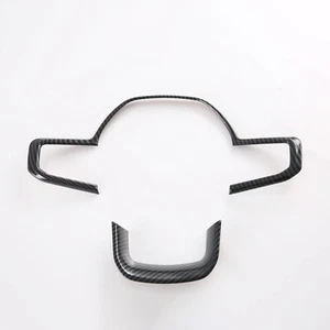 Carbon fiber Steering Control Wheel Cover sticker Trim For Dodge RAM 2019-2024 - Picture 1 of 4