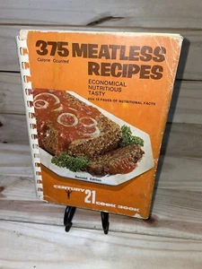 Vintage 1974 375 Meatless Recipes Century 21 Dietetic Cook Book Cookbook (A24) - Picture 1 of 3