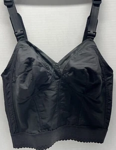Vtg Exquisite Form Longline Bra 38 C Whimsigoth Corset Wide Strap Cotton Blend - Picture 1 of 15