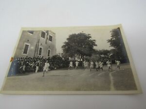 Track Meet at Assuit College American Mission in Egypt Postcard RPPC