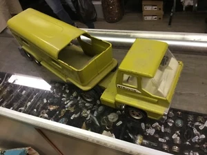 Vintage structo Turbine Vista dome horse trailer semi pressed steel green/white - Picture 1 of 6