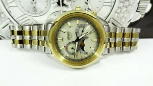Citizen AP1024-56P Moon Phase 8651 Eco-Drive Two-Tone Men's Watch - Picture 1 of 5
