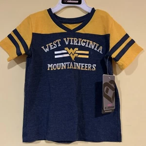 NEW West Virginia Mountaineers WVU Colosseum Blue Shirt Toddler Girls 3T - Picture 1 of 5