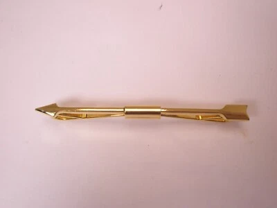 Barra de cuello vintage tono dorado 2-7/16" DISEÑO FLECHA L239 Foto 1 de 4