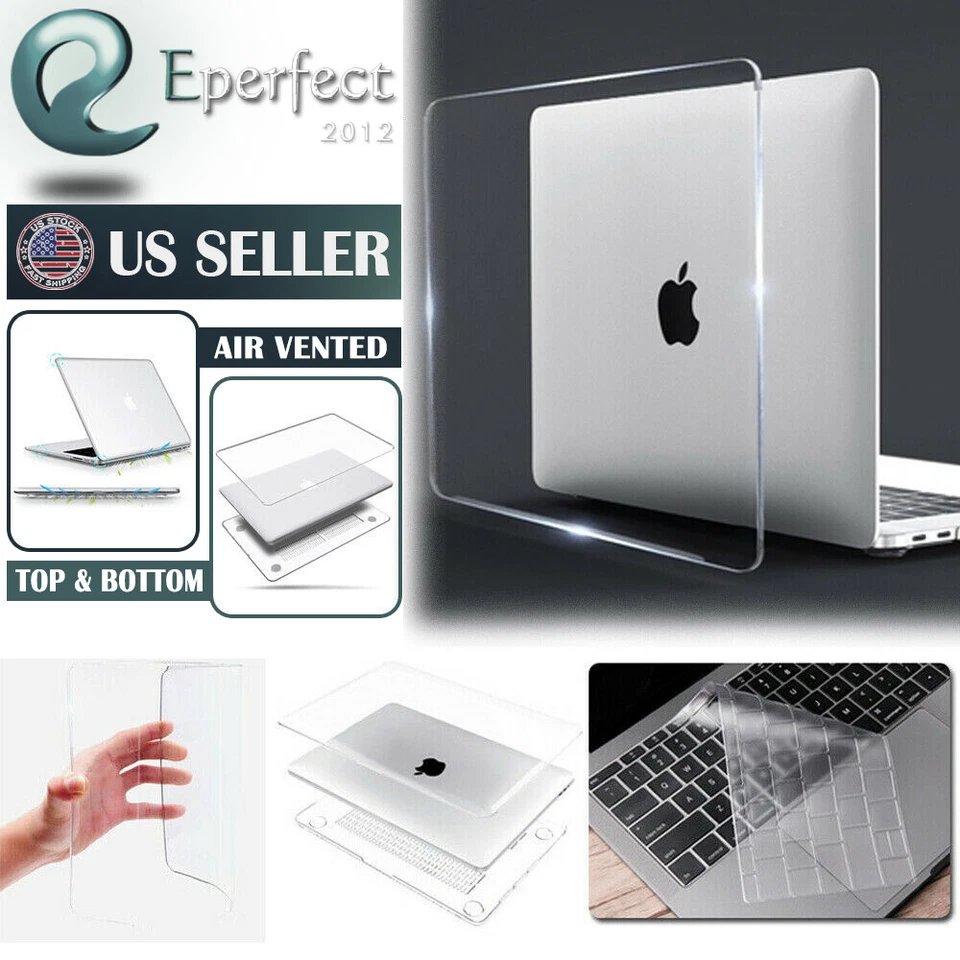 For 2023 MacBook Air M2 A2681 A2941 Pro 16" A2991 Clear Hard Case Keyboard Cover - Image 1 of 4