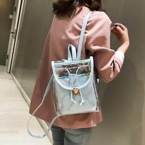 Clear School Girl Backpack - Stay Organized and Fashionable on the Go - Picture 1 of 19