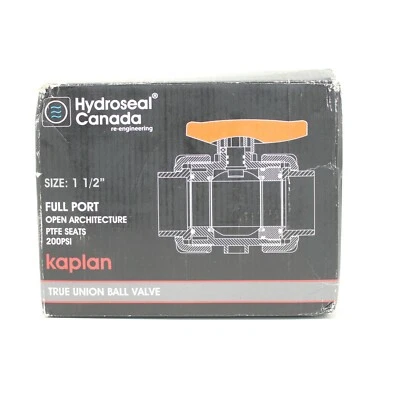 TRUE UNION VALVE BY HYDROSEAL CANADA DN40 DN40 1 1/2 PVC - Image 1 of 4