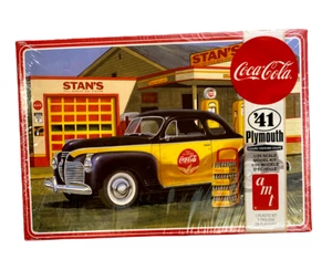 Coca-Cola Car Model Kit AMT 1941 Plymouth Coupe 1/25 Scale #1197M/12 New Sealed - Picture 1 of 6