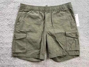 Goodfellow & Co. Men's Size Small Everyday Linen Cargo Shorts 7" Green - Picture 1 of 8