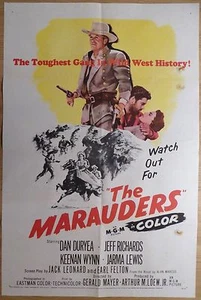 THE MARAUDERS (1955) - original US 1 Sheet film/movie poster, cowboy western - Picture 1 of 3
