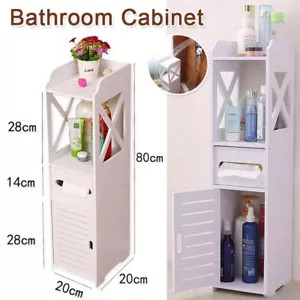 Bathroom Storage Toilet Standing Rack Organizer Cupboard Cabinet Holder Shelf AU - Picture 1 of 12