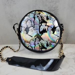 Marilyn Monroe Womens Collage Black Crossbody Bag Purse - Picture 1 of 7