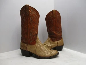 Botas de Vaquero Dan Post Piel de Serpiente Cuero Para Hombre Talla 8.5 D Estilo 6756 EE. UU. - Imagen 1 de 8