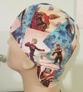 Captain Marvel Comic Custom Made Construction, Welder, Pipe-fitter, Biker Hat - Foto 1 di 3