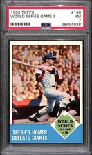 1963 TOPPS #146 WORLD SERIES GAME 5 CASE CRACKED PSA 7 28694938