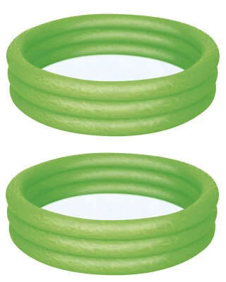 2x Kinderpool Ø 152 cm Planschbecken Pool Badebecken Babybecken grün + grün EA - Bild 1 von 4