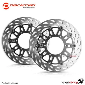 2 front floating discs Discacciati light D 298mm black Aprilia RS250 1995>2002 - Picture 1 of 5