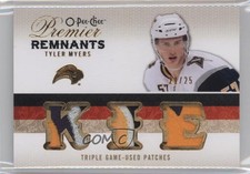 2009 O-Pee-Chee Premier Remnants /25 Tyler Myers #PRT-TM Rookie Triple Patch RC