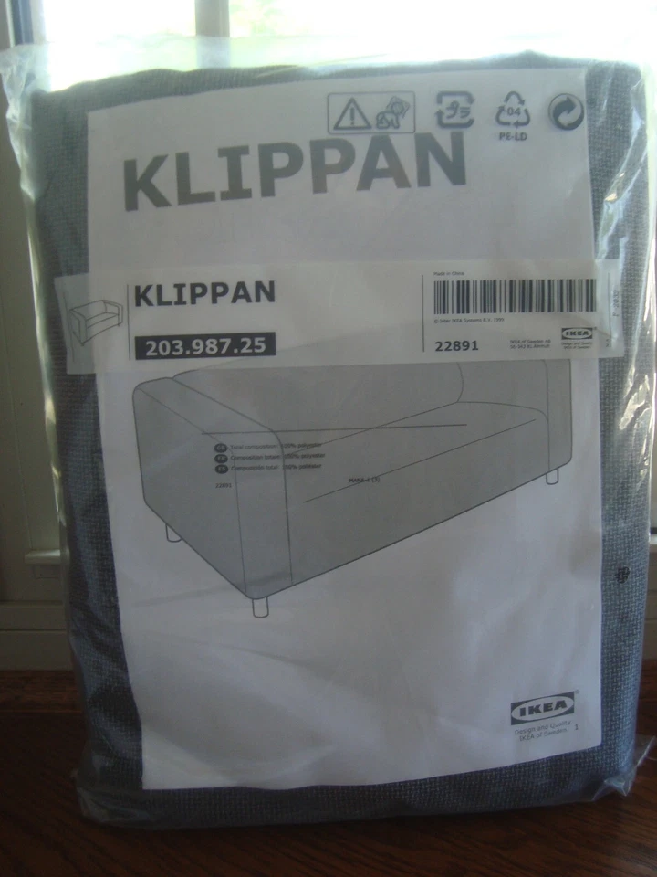Ikea Klippan Loveseat Cover Kabusa Dak Gray 203.987.25 Two Seat