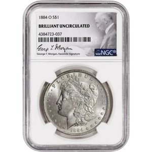 1884 O US Morgan Silver Dollar $1 - NGC Brilliant Uncirculated - Picture 1 of 4