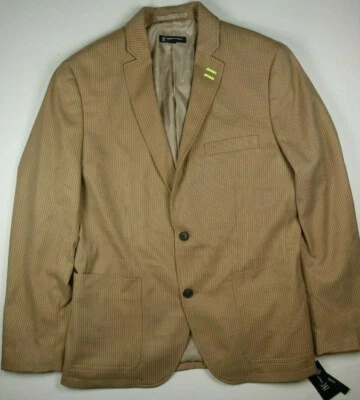 Chaqueta Blazer INC INTERNATIONAL CONCEPT Marrón Rayas Calce Ajustado NUEVA Grande L Foto 1 de 4