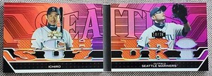 ICHIRO SUZUKI 2008 TOPPS TRIPLE THREADS DOUBLE-COMBO MEMORABILIA RELIC #ED /36