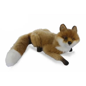 HANSA FOX LAYING REALISTIC CUTE SOFT ANIMAL PLUSH TOY 60cm L **NEW** - Picture 1 of 2