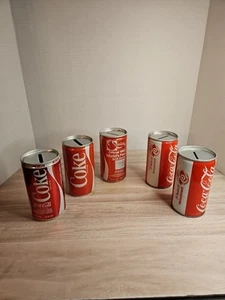 Lot Of 5 1970s - 80s Alum & Steel Coca-Cola Can Banks - Picture 1 of 10