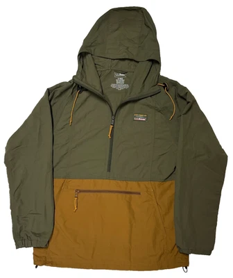 L.L. Bean Men's Mountain Classic Anorak Olive Green and Tan Jacket - Small Reg - Image 1 of 4