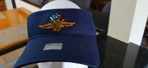 Indianapolis Motor Speedway Blue Visor with Wings & Wheel Logo NEW - Picture 1 of 8