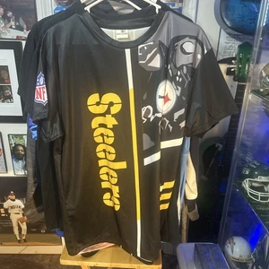 PITTSBURGH STEELERS T SHIRT VINTAGE BAY CLUB DEADSTOCK XL JERSEY KNIT MATERIAL - Picture 1 of 6