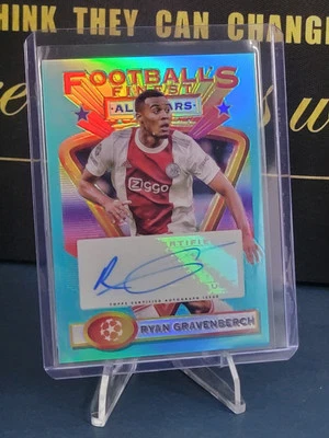 2022 Topps Finest Soccer Ryan Gravenberch Aqua Auto /30 - Image 1 of 2