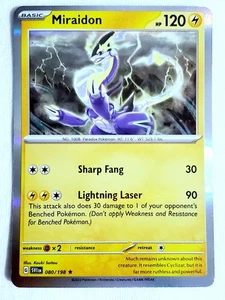 Miraidon 080/198 Pokemon TCG Scarlet & Violet Holo Rare pokemon Card - Picture 1 of 2