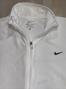 Nike Dri-Fit Damen Jacke mit Reißverschluss Größe XL weiß Poly-Mischung schön! - Bild 1 von 10