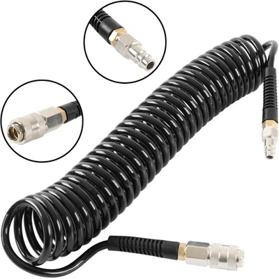 TECPO DRUCKLUFTSCHLAUCH 6m SPIRALSCHLAUCH 1/4 LUFTSCHLAUCH DRCUKLUFT SCHLAUCH - Bild 1 von 4