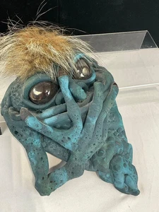 Monster Ceramic Pottery sculpture folk art mask by James Derosso - Picture 1 of 4