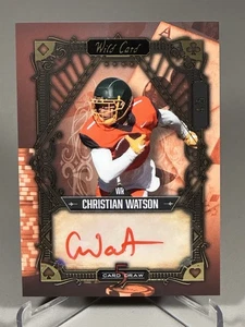 2022 Wild Card #5CDV-58 5 Card Draw Christian Watson Crystal Halo Foil Auto 4/5 - Foto 1 di 3