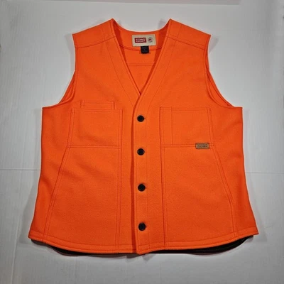 Stormy Kromer Blaze Orange Button Vest Men's X-Large Excellent Condition L@@K! - Image 1 of 4