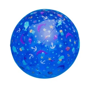 Pelota de playa impresa con temática marina acuática de 18" - Imagen 1 de 2