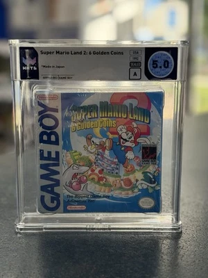 Super Mario Land 2: 6 Golden Coins Nintendo Game Boy A Seal WATA Graded 5.0 New - Image 1 of 2