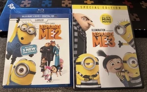 Despicable Me 2 And 3.  2 Is Blu-Ray And 3 Is DVD - Picture 1 of 1