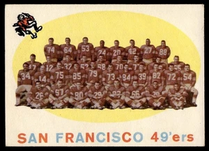 1959 TOPPS 49ERS TEAM CARD #61 - Picture 1 of 2