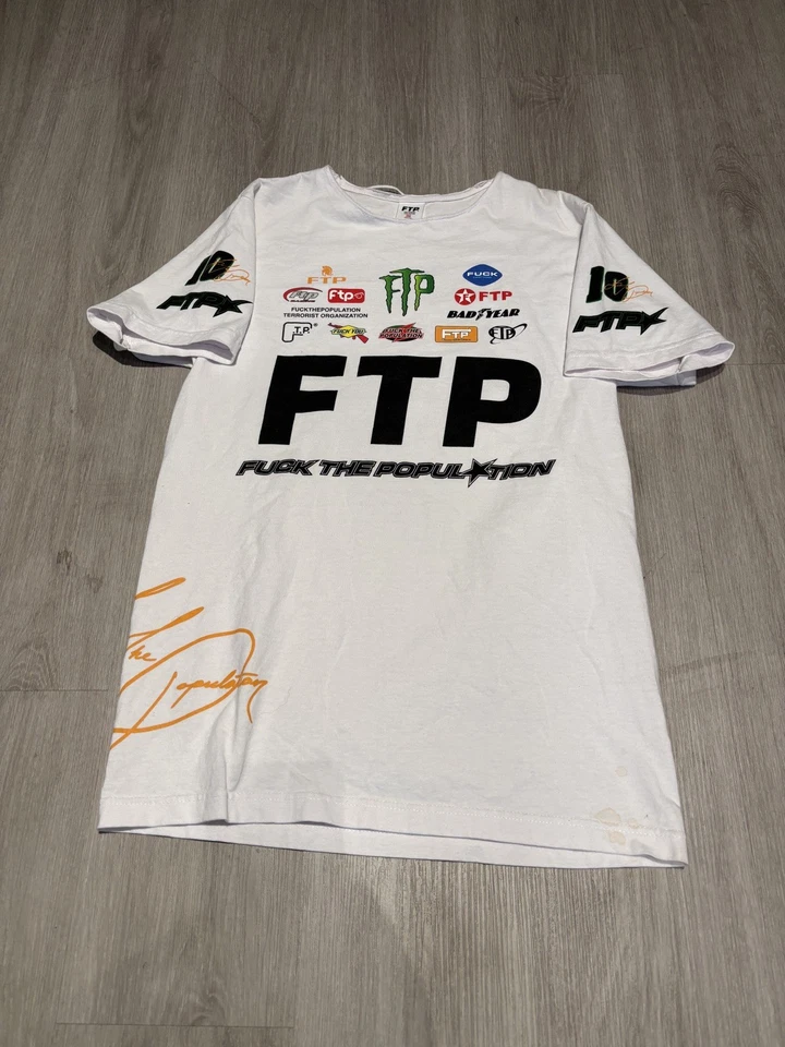 FTP Pit Crew Tee Race Car white Size medium  - Image 1 of 4