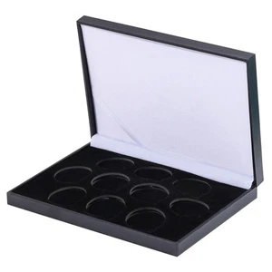 Vetrina per monete in velluto nero PU espositore per monete 45 mm sfida deposito monete... - Foto 1 di 7