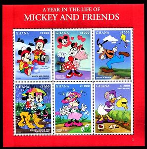Ghana 2008-2014, MNH, personnages Disney Mickey and Friends 1998 SCV-44,0 $ x14405